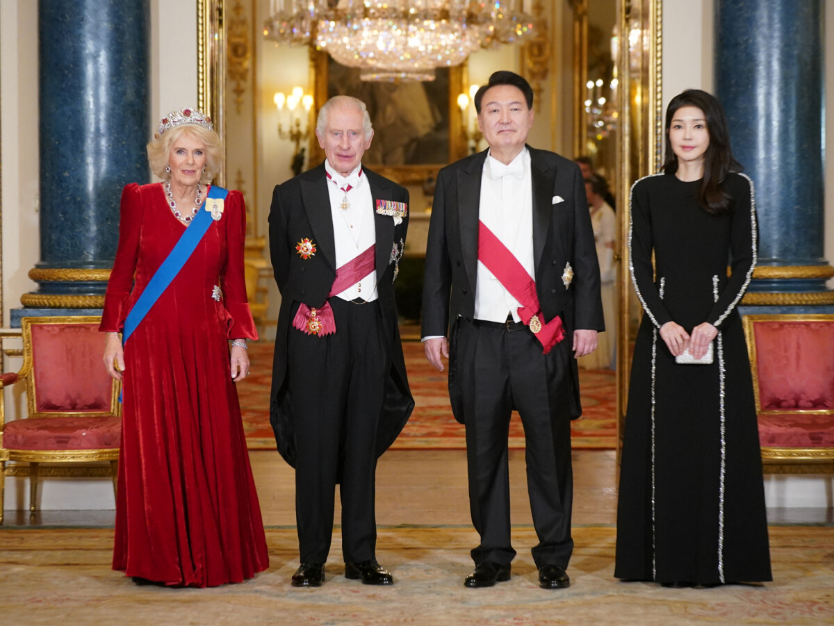 Photo : La reine Camilla, le roi Charles III, le président de Corée du