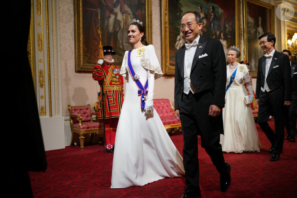 La princesse de Galles Kate Middleton - Dîner d'Etat en l'honneur du président sud-coréen à Londres, au Buckingham Palace le 21 novembre 2023