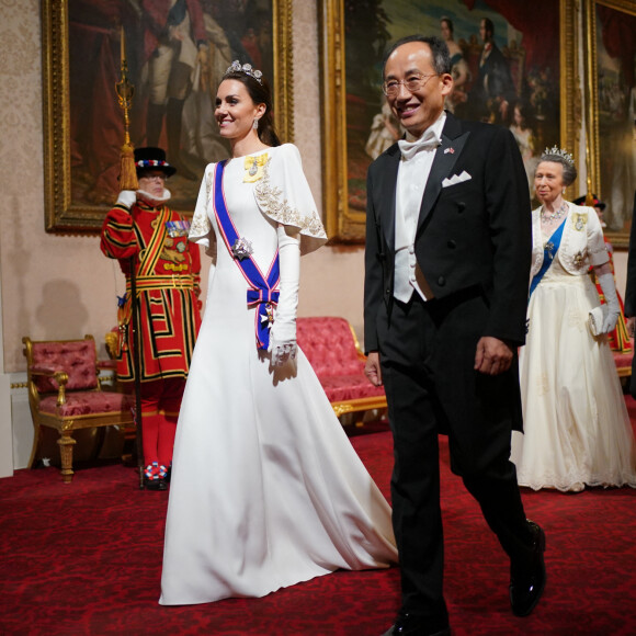 La princesse de Galles Kate Middleton - Dîner d'Etat en l'honneur du président sud-coréen à Londres, au Buckingham Palace le 21 novembre 2023