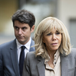 Selon un témoin, "ça a été un crush immédiat entre les deux".
Brigitte Macron et Gabriel Attal à Paris, le 9 novembre 2023. © Eliot Blondet/Pool/Bestimage