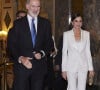 Felipe et Letizia d'Espagne étaient de sortie en ce début de semaine
Le roi Felipe VI et la reine Letizia d'Espagne lors de la soirée de remise du Prix de journalisme "Francisco Cerecedo" au Westin Palace Hotel à Madrid.