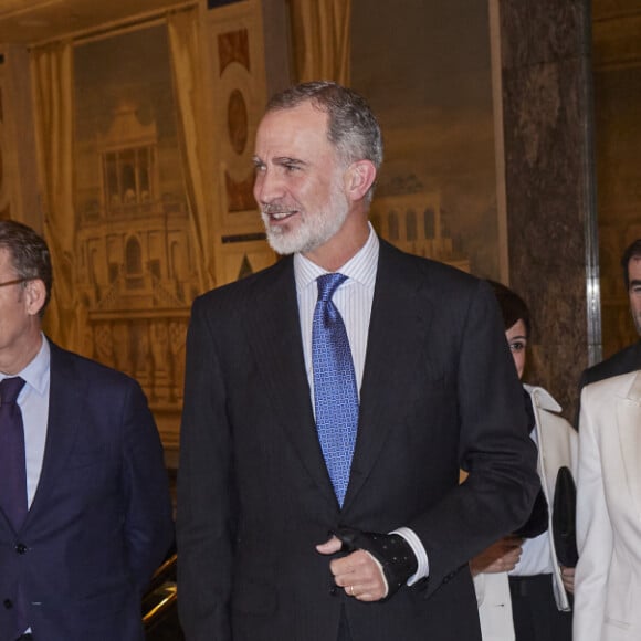 Le couple royal espagnol a participé à la soirée de remise du Prix de journalisme "Francisco Cerecedo" au Westin Palace Hotel à Madrid
Le roi Felipe VI et la reine Letizia d'Espagne lors de la soirée de remise du Prix de journalisme "Francisco Cerecedo" au Westin Palace Hotel à Madrid le 27 novembre 2023.