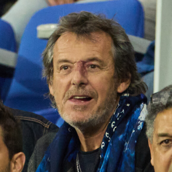 Jean-Luc Reichmann - People au match Irlande-Nouvelle Zélande (24-28) , quart de finale de la coupe du monde de rugby 2023, au Stade de France à Saint-Denis le 14 octobre 2023. © Dominique Jacovides - Cyril Moreau / Bestimage