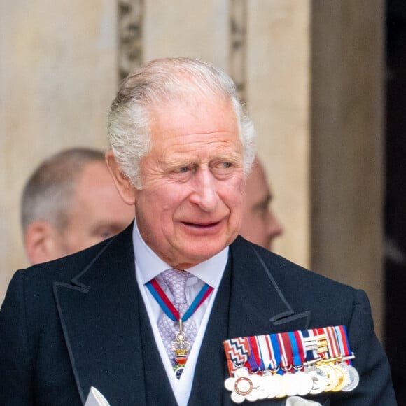 Le prince Charles, prince de Galles - Les membres de la famille royale et les invités lors de la messe célébrée à la cathédrale Saint-Paul de Londres, dans le cadre du jubilé de platine (70 ans de règne) de la reine Elisabeth II d'Angleterre. Londres, le 3 juin 2022. 