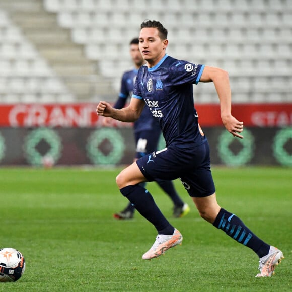 Florian Thauvin - Match de football en ligue 1 Uber Eats : Marseille bat Reims 3-1 à Reims le 23 avril 2021. © Anthony Bibard /Panoramic/Bestimage