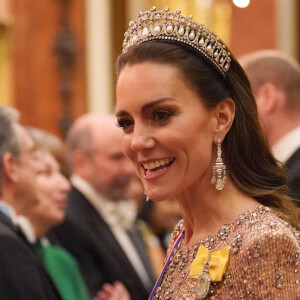 Catherine Kate Middleton, princesse de Galles lors d'une réception pour les corps diplomatiques au palais de Buckingham à Londres le 5 décembre 2023