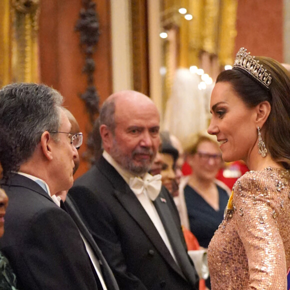 Catherine Kate Middleton, princesse de Galles lors d'une réception pour les corps diplomatiques au palais de Buckingham à Londres le 5 décembre 2023