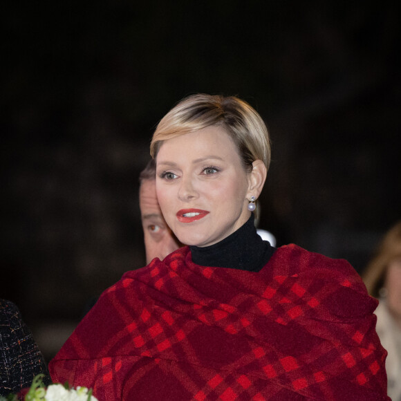 La princesse Charlène de Monaco - inauguration du marché de Noël sur la place du Casino de Monte-Carlo à Monaco, le 7 décembre 2023. © Olivier HuitelPool/Bestimage