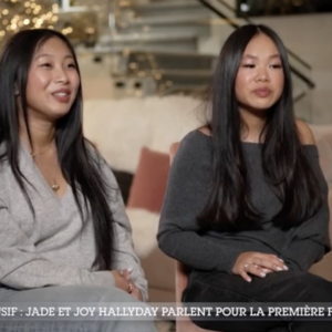 Jade et Joy Hallyday interviewées par Audrey Crespo-Mara dans Sept à huit, sur TF1, dimanche 10 décembre 2023.