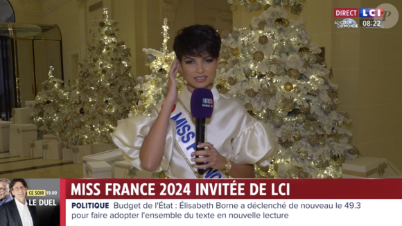 Une coiffure qui suscite beaucoup de débats et d'émotions, ce qui amuse la représentante de la région Nord-Pas-de-Calais 
Miss France 2024