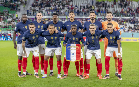 Lors de la Coupe du monde au Qatar, plusieurs joueurs de l'équipe de France ont été touché par un virus
 
Equipe de France - Match " France - Pologne " (3-1) lors de la Coupe du Monde 2022 au Qatar, le 4 décembre 2022. L'équipe de France est qualifiée pour les quarts de finale. © Fotoarena / Panoramic / Bestimage