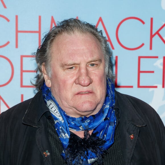 Gérard Depardieu à la première du film "he Taste of Small Things" à Berlin le 12 janvier 2023.  