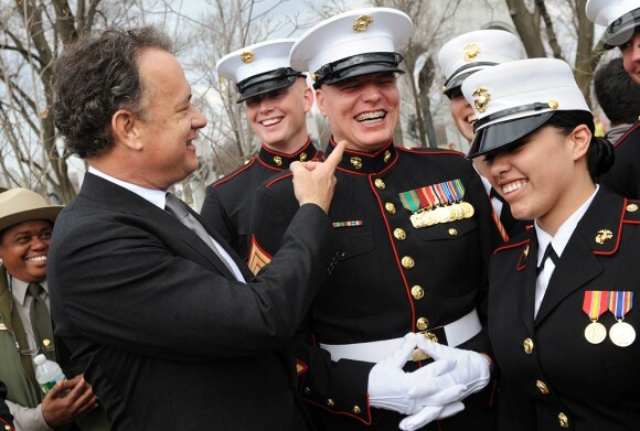 Tom Hanks, à l'occasion de la cérémonie commémorative en mémoire aux soldats du Pacifique qui ont combattu pendant la Seconde Guerre Mondiale, à Washington, le 11 mars 2010.