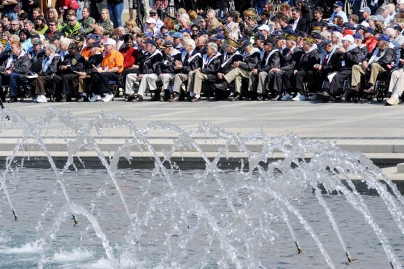 La cérémonie commémorative en mémoire aux soldats du Pacifique qui ont combattu pendant la Seconde Guerre Mondiale, à Washington, le 11 mars 2010.