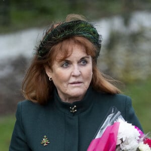 Sarah Ferguson, duchesse d'York - Les membres de la famille royale britannique lors de la messe du matin de Noël en l'église St-Mary Magdalene à Sandringham, le 25 décembre 2023.