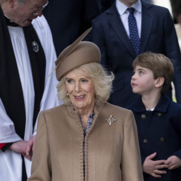 Le roi Charles III d'Angleterre et Camilla Parker Bowles, reine consort d'Angleterre, 25 décembre 2023.
