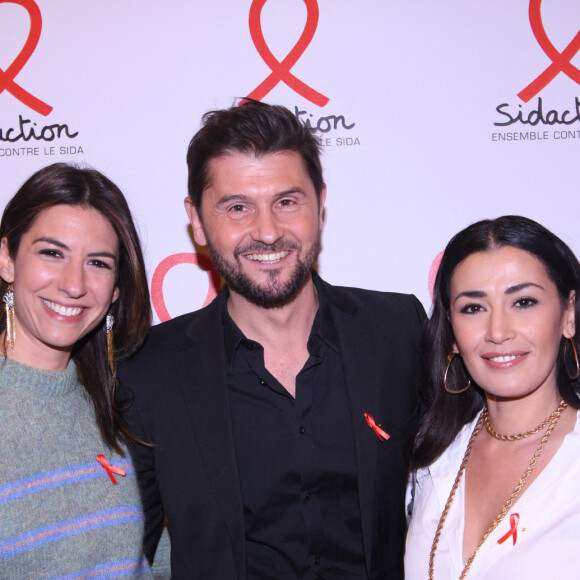 Hélène Mannarino, Christophe Beaugrand, Karima Charni - Soirée de lancement du Sidaction 2023 au théâtre Edouard VII à Paris le 6 mars 2023. © Rachid Bellak