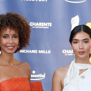 Sonia Rolland et Esther Rollande - Arrivées sur le tapis bleu de la 16ème édition du festival du film francophone de Angoulême le 24 août 2023. © Coadic Guirec / Bestimage