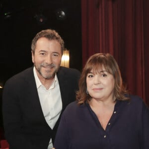 Exclusif - Bernard Montiel, Michèle Bernier - Enregistrement de l'émission "Olympiascope", présentée par B.Montiel, et diffusée le 4 janvier 2024 sur Olympia TV, une chaîne du groupe Canal+ et en replay sur myCANAL. Le 28 mars 2023 © Jack Tribeca / Bestimage 