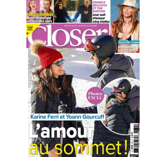 Couverture du magazine Closer, paru le 5 janvier 2024