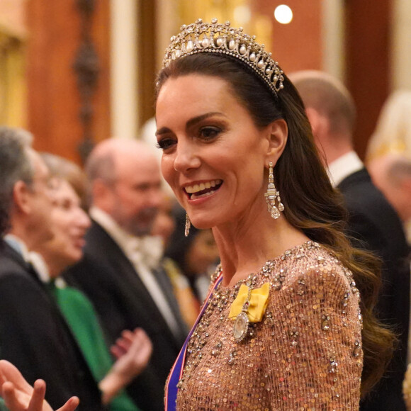 Catherine Kate Middleton, princesse de Galles lors d'une réception pour les corps diplomatiques au palais de Buckingham à Londres le 5 décembre 2023 