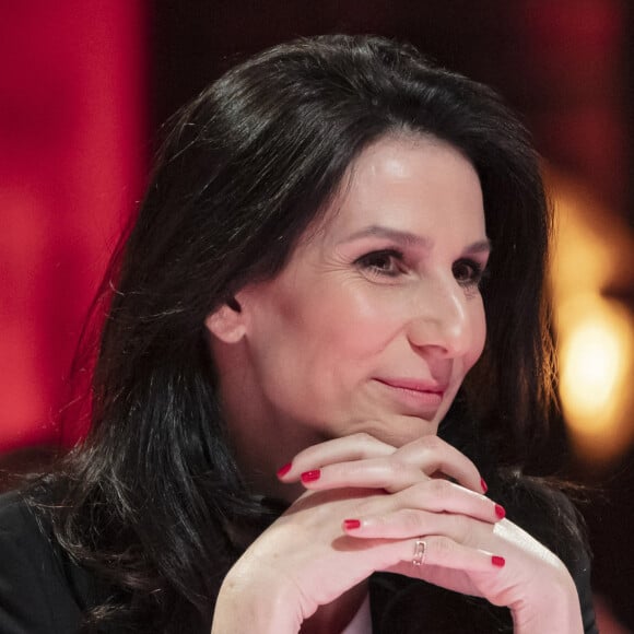Une partie de son bonheur, elle la doit à son fils Jean, né il y a 8 ans de ses amours passées avec Mathias Vicherat.
Exclusif - Marie Drucker - Enregistrement de l'émission "On Est En Direct" (OEED), présentée par L.Ruquier, diffusée sur France 2 le 6 février © Jack Tribeca / Bestimage