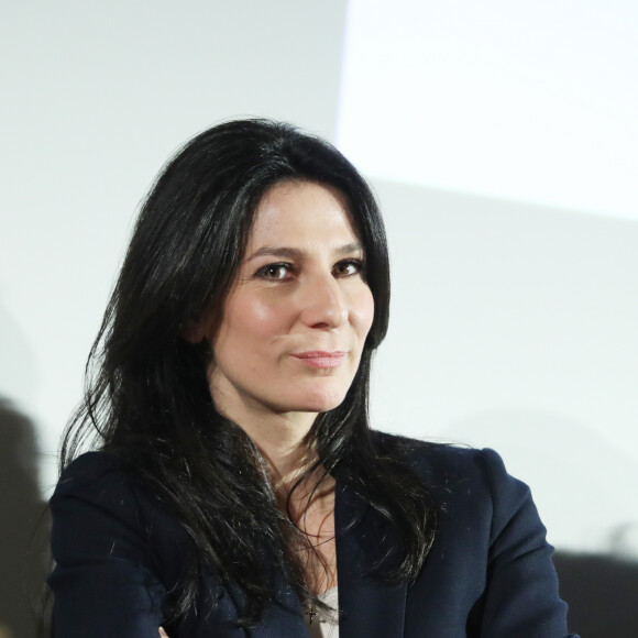 Semi-Exclusif - Marie Drucker lors de la conférence de presse 'La semaine du cinéma positif' au cinéma Publicis de Paris le 16 Avril 2019. © Denis Guignebourg / Bestimage