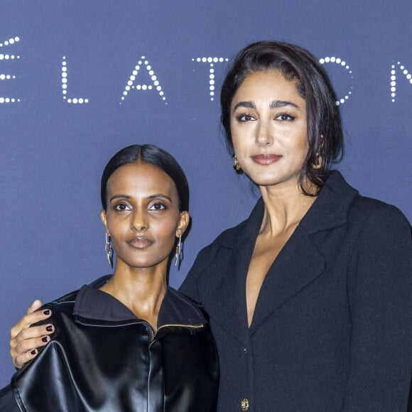 Clara Couturet (habillée Louis Vuitton, bijoux Louis Vuitton et chaussures Roger Vivier) et Golshifteh Farahani au photocall du dîner César Révélations 2024 à L'Élysée Montmartre à Paris le 15 janvier 2024. © Olivier Borde / Bestimage 