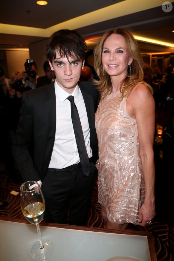 Alain-Fabien Delon et sa mère Rosalie Van Breemen - Soirée pour le lancement du magazine "People" en Allemagne à Berlin.