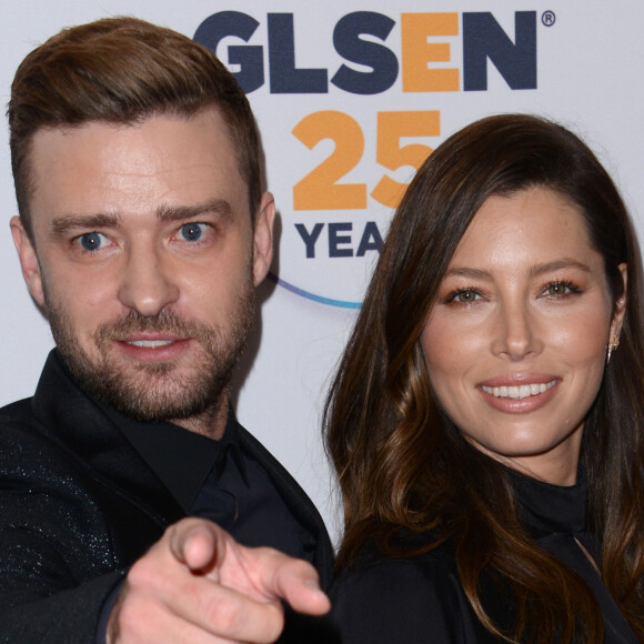 Justin Timberlake et sa femme Jessica Biel - People aux GLSEN Awards à l'hôtel Wilshire de Beverly Hills le 23 octobre 2015.