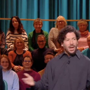 Faustine Bollaert dans l'émission "Quelle Époque", France 2, le 27 janvier 2024.