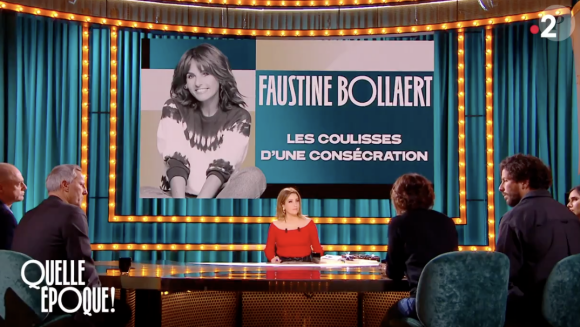 Faustine Bollaert invitée dans l'émission "Quelle Époque", France 2, le 27 janvier 2024.