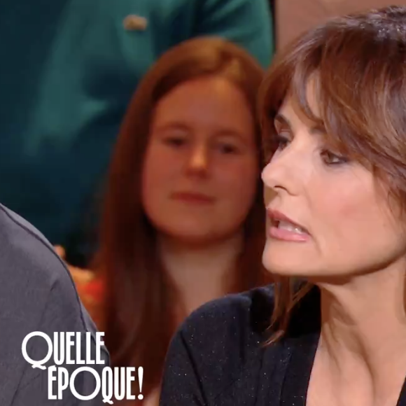 Faustine Bollaert invitée dans l'émission "Quelle Époque", France 2, le 27 janvier 2024.