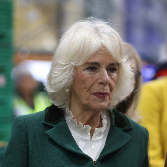 Le roi Charles III d'Angleterre, le jour de son 75ème anniversaire, et Camilla Parker Bowles, reine consort d'Angleterre, lors du lancement officiel du Coronation Food Project à Didcot , le 14 novembre 2023. 