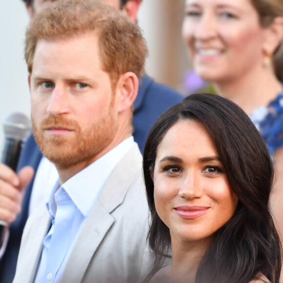 Le prince Harry, duc de Sussex, et Meghan Markle, duchesse de Sussex, se rendent à la résidence de l'ambassadeur à Cape Town, au 2e jour de leur visite en Afrique du Sud.