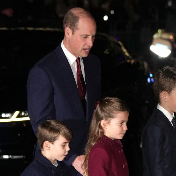 Le prince William, prince de Galles,Catherine (Kate) Middleton, princesse de Galles, Le prince George de Galles,La princesse Charlotte de Galles, La princesse Charlotte de Galles - Traditionnel concert de Noël "Together At Christmas" à l'abbaye de Westminster à Londres le 8 décembre 2023.