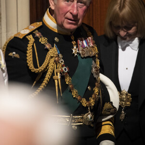 Le prince Charles - La famille royale d'Angleterre lors de l'ouverture du Parlement au palais de Westminster à Londres. Le 14 octobre 2019 