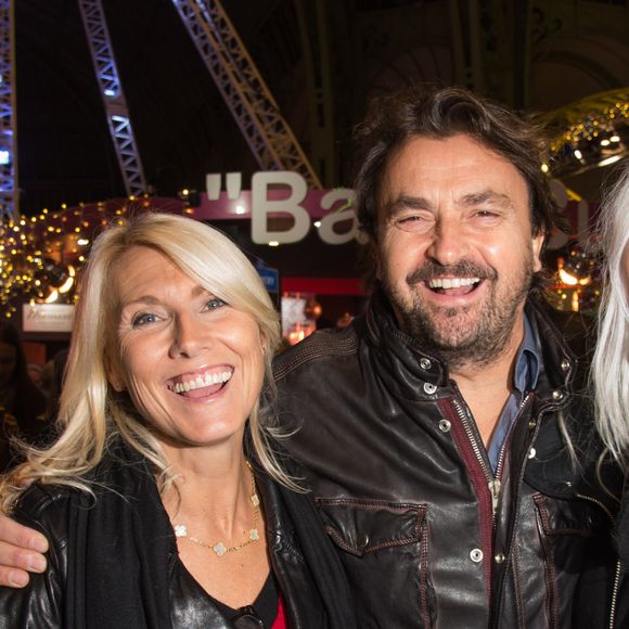 Marie Sara, Henri Leconte et leur fille Sara-Luna - Inauguration de la 3ème édition "Jours de Fêtes" au Grand Palais à Paris le 17 décembre 2015. Jours de fêtes, la fameuse fête foraine au cœur de la Nef du Grand Palais est de retour à Paris du 18 décembre 2015 au 3 janvier 2016.
