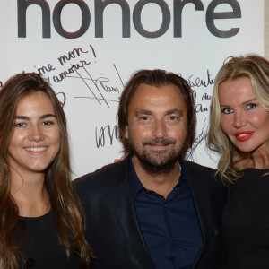 Henri Leconte avec sa fille Sara Luna et sa femme Florentine - 50 eme anniversaire d'Henri Leconte au restaurant "Tres Honore" a Paris le 30 mai 2013.