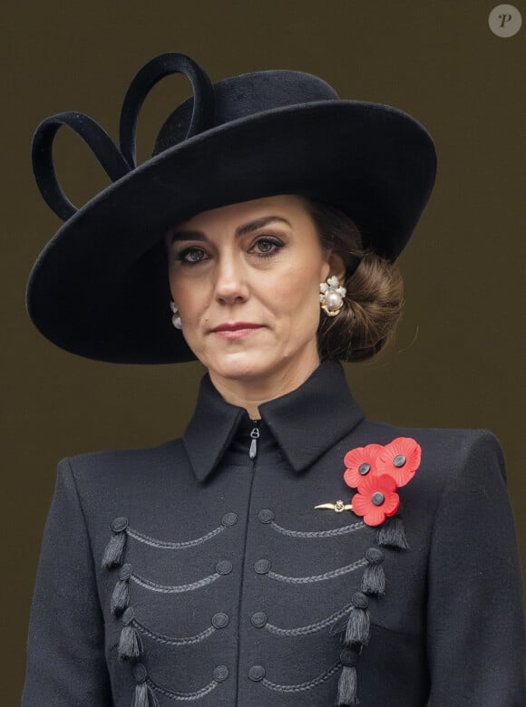 Catherine Kate Middleton, princesse de Galles - La famille royale honore les disparus des deux guerres mondiales lors de la cérémonie Remembrance Sunday ( Dimanche du souvenir ) au Cénotaphe à Londres le 12 novembre 2023. 