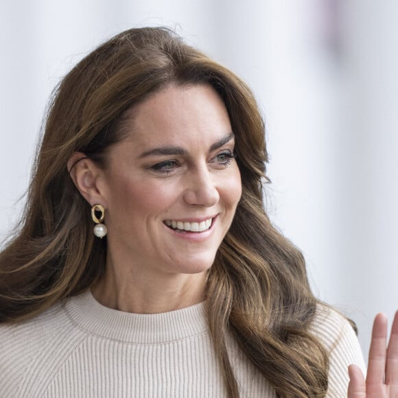 Catherine (Kate) Middleton, princesse de Galles, arrive à l'université de Nottingham dans le cadre de la Journée mondiale de la santé mentale (World Mental Health Day), le 11 octobre 2023. 