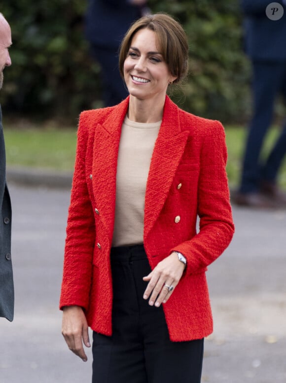 Catherine (Kate) Middleton, princesse de Galles se rend au centre éducatif Orchards de Milton Regis à Sittingbourne le 27 septembre 2023. 