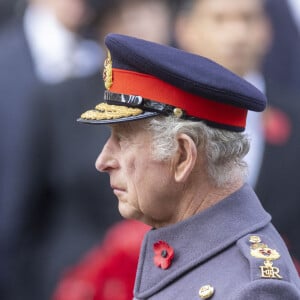 Le roi Charles III d'Angleterre lors du "Remembrance Sunday Service" à Londres, Royaume Uni, le 13 novembre 2022. 