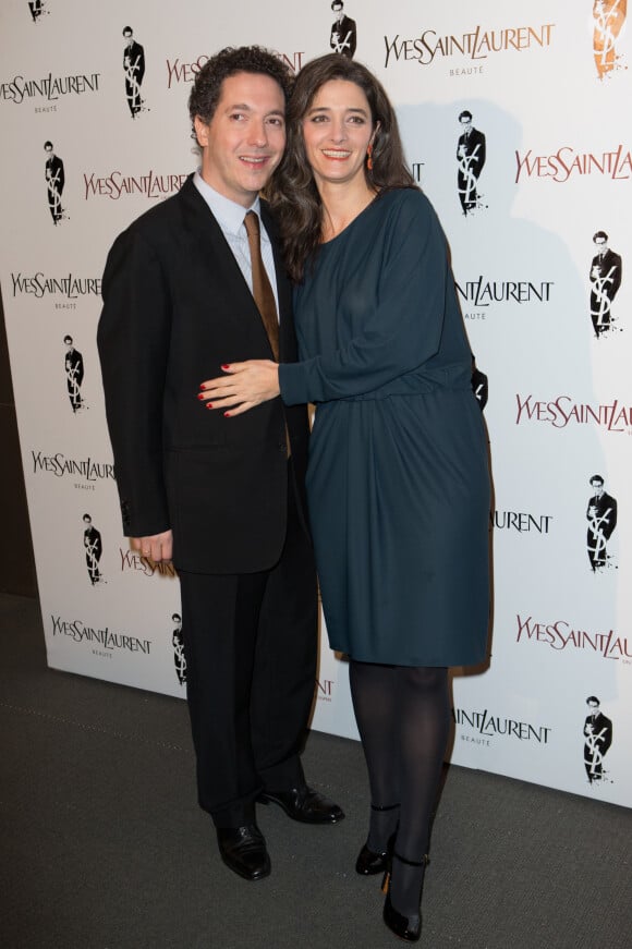 Guillaume Gallienne et sa femme Amandine - Avant-premiere du film biopic "Yves Saint Laurent" a l'UGC Normandie a Paris, le 19 decembre 2013. 