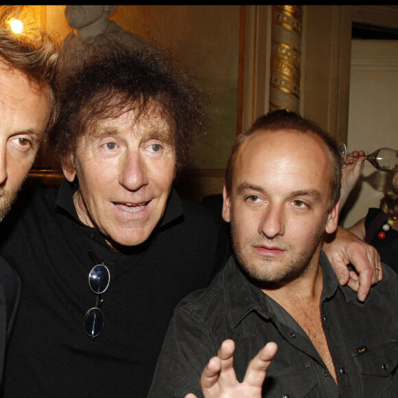 Alain Souchon avec ses fils Pierre et Ours - 7e Gala de l'IFRAD à l'Opéra Comique. Paris. Le 21 septembre 2011.