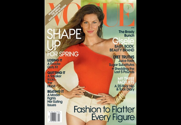 Gisele Bündchen en couverture de Vogue, édition américaine du mois d'avril 2010
