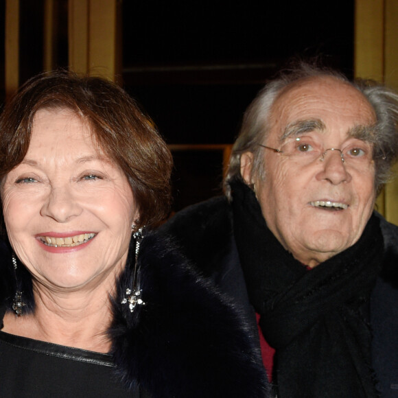 Michel Legrand et sa femme Macha Meril - People à la générale du spectacle de "Michel Leeb - 40 ans !" au Casino de Paris le 14 décembre 2017. © Coadic Guirec/Bestimage