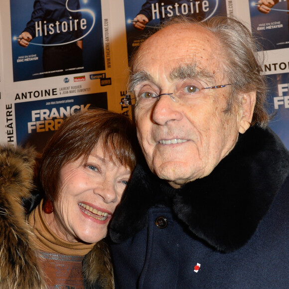 Macha Méril et son mari Michel Legrand - Générale du spectacle "Histoires" de Franck Ferrand au théâtre Antoine à Paris le 5 décembre 2016. © Coadic Guirec/Bestimage