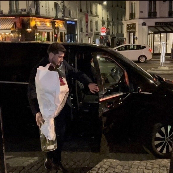 Rihanna et son compagnon A$AP Rocky sont allés dîner en amoureux à l'occasion de la Saint-Valentin au restaurant Cesar à Paris le 14 février 2024. 