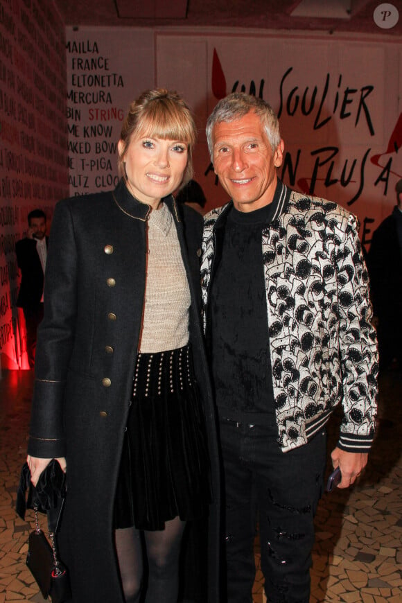 Nagui et sa femme Mélanie Page lors du vernissage de l'exposition consacrée à l'oeuvre et l'imaginaire de Christian Louboutin "l'Exhibitionniste' (L'Exibition[niste]) au Palais de la Porte Dorée, à Paris, France, le 24 février 2020. © Philippe Baldini/Bestimage 